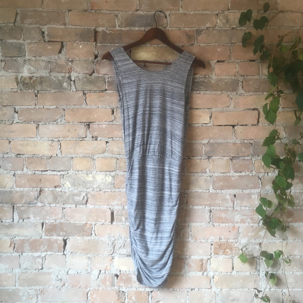 Grey Dynamite Dress with V Back detail